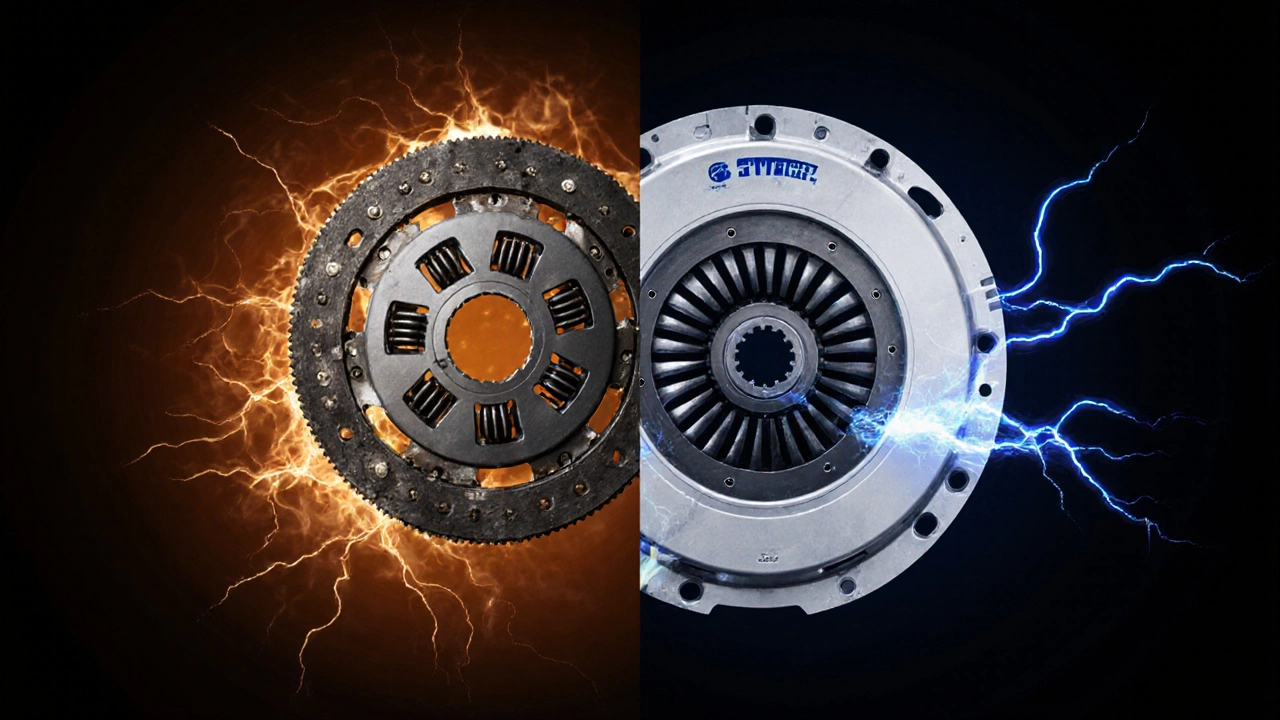 Side-by-side comparison of slipping stock clutch versus firm stage 1 clutch under torque.
