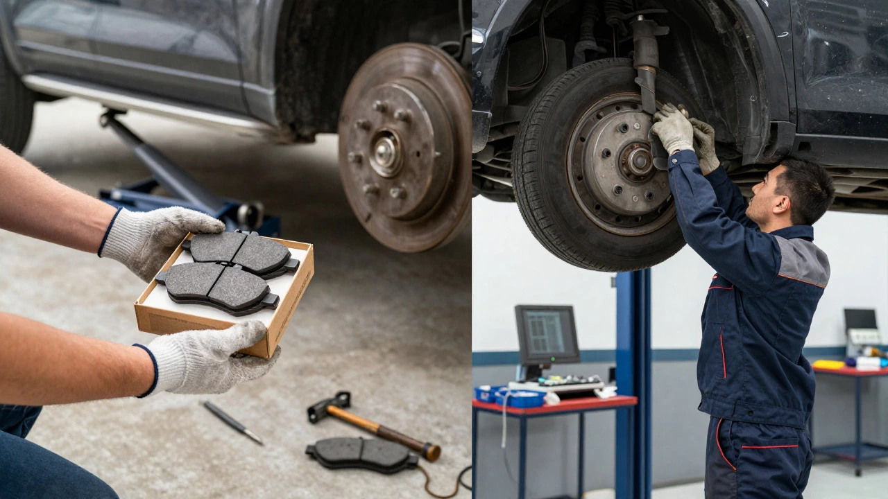 Comparison of DIY brake repair at home versus professional mechanic service