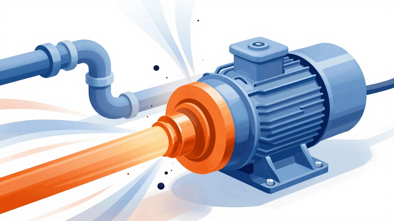 Artistic illustration of a fuel pump straining against restricted flow