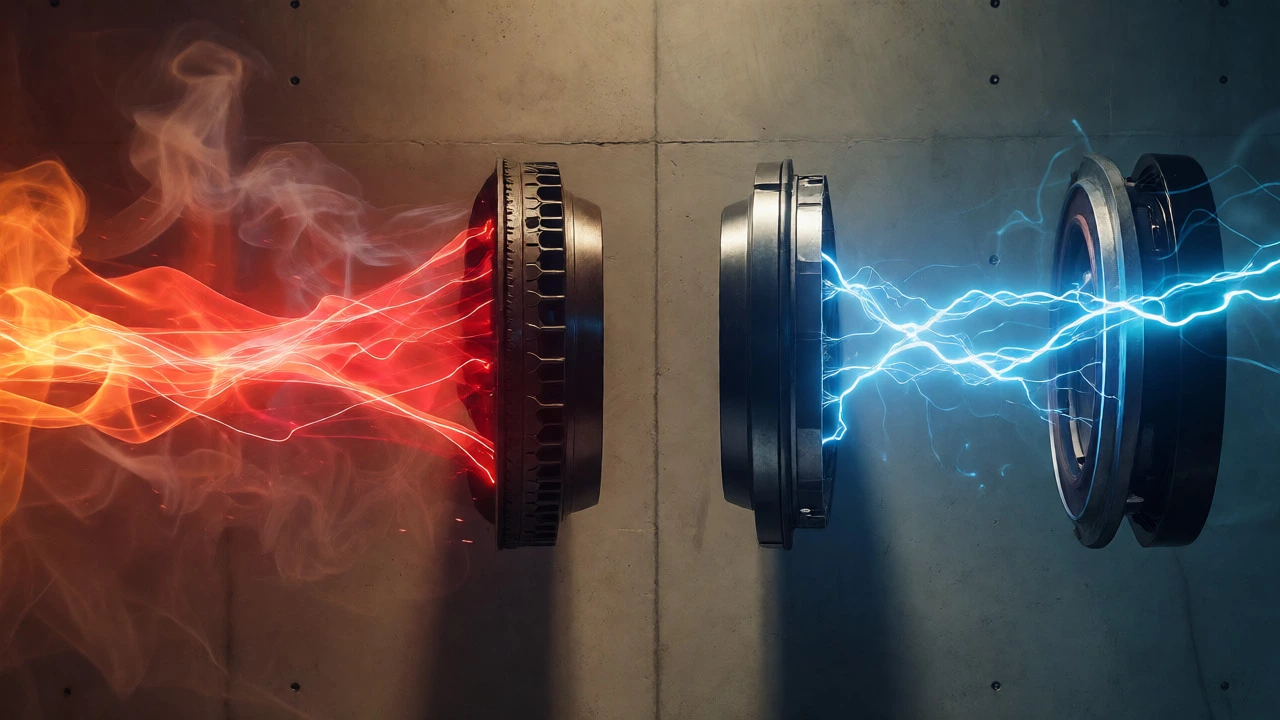 Visual comparison of slipping versus gripping clutch energy transfer